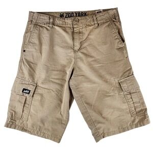 Zoo York Mens Cargo Shorts Tan Khaki Size 30 Ripstop Skate Casual 19565002J-14